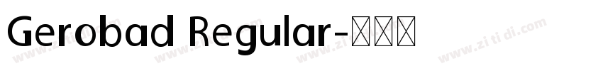 Gerobad Regular字体转换